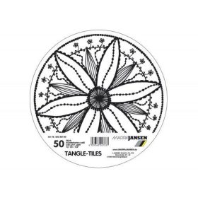 'Tangle' rajzkarton, kör, 11,7cm, fehér