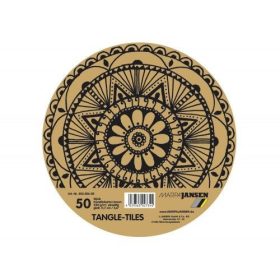 'Tangle' rajzkarton, kör, 11,7cm, natúr