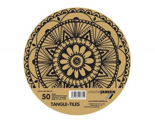 'Tangle' rajzkarton, kör, 11,7cm, natúr