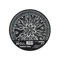 'Tangle' rajzkarton, kör, 11,7cm, fekete
