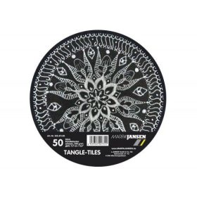 'Tangle' rajzkarton, kör, 11,7cm, fekete