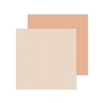   Kétoldalas scrapbook papír, csíkos, 30,5*30,5cm, 80g, 60lap/cs, korall
