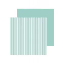   Kétoldalas scrapbook papír, csíkos, 30,5*30,5cm 80g, 60lap/cs, menta