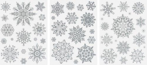 Ablak matrica "Hópehely", ezüst glitteres