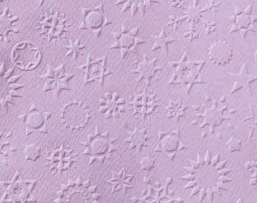 Dombornyomott karton csillag mintával, lila