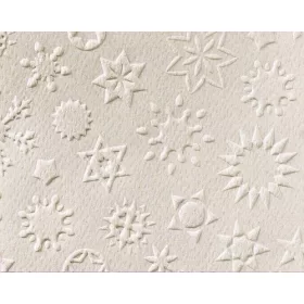 Dombornyomott karton csillag mintával, szürke