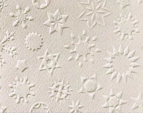 Dombornyomott karton csillag mintával, szürke