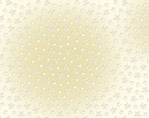 Formalakkozott karton csillag mintával, krém