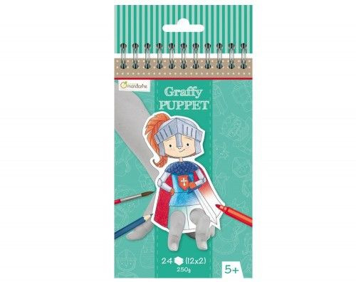 20 db-os színezhető ujjbáb - Sárkányok és lovagok