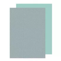   Kétoldalas karton, A/4, 250g, apró pöttyös, szürke-menta
