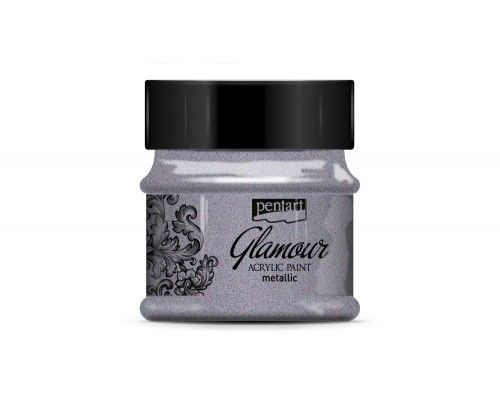 Glamour metál akrilfesték 50ml óezüst