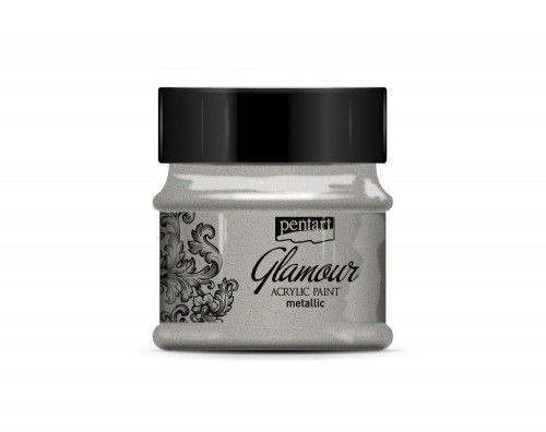 Glamour metál akrilfesték 50ml platinum