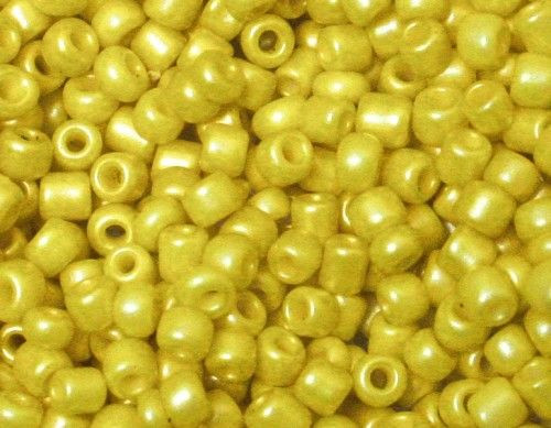 Kásagyöngy lüszteres 2mm sárga