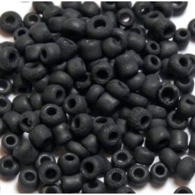 Kásagyöngy matt telt 2mm fekete 15g/cs