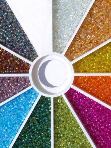 Kásagyöngy készlet szivárványos 2mm 11x15g