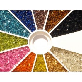 Szalmagyöngy készlet, vágott 2mm 11x15g