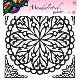 Öntapadós mandala matrica , 20*23 cm, fekete