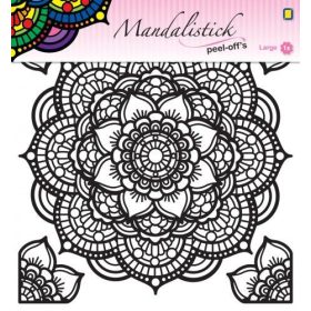 Öntapadós mandala matrica , 20*23 cm, fekete