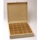 Fa teásdoboz 25 rekeszes 33x33x7cm