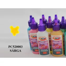 PJ lehúzható üvegfesték, 20 ml, sárga