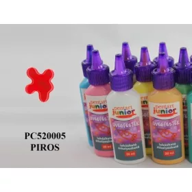 PJ lehúzható üvegfesték, 20 ml, piros