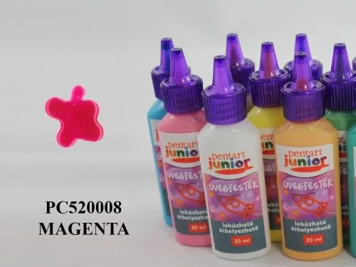 PJ lehúzható üvegfesték, 20 ml, magenta