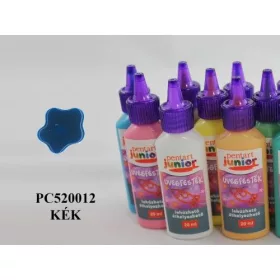 PJ lehúzható üvegfesték, 20 ml, kék