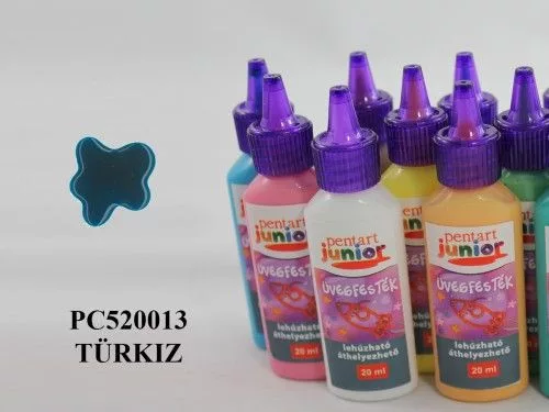 PJ lehúzható üvegfesték, 20 ml, türkiz