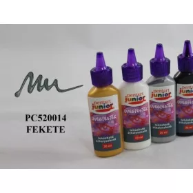 PJ lehúzható üvegfesték, 20 ml, fekete kontúr