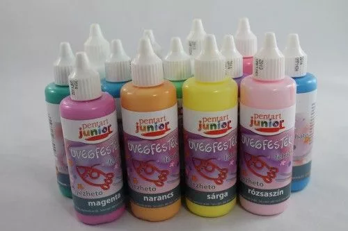 PJ lehúzható üvegfesték, 80 ml, piros