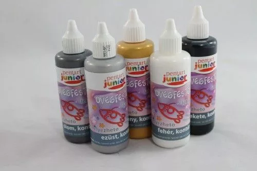 PJ lehúzható üvegfesték, 80 ml, fehér