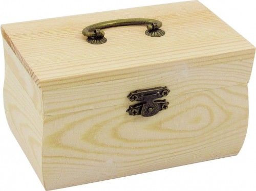 Doboz íves, fogantyúval, 13x8x7,5cm