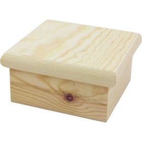 Doboz íves peremmel, 15x15x7,5cm