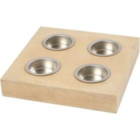 Mécsestartók MDF-ből, Négyzet 4 db-os