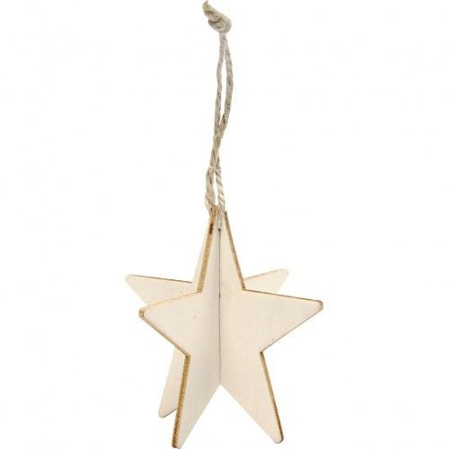 3D karácsonyfadíszek, 3db/cs - Fenyőfa