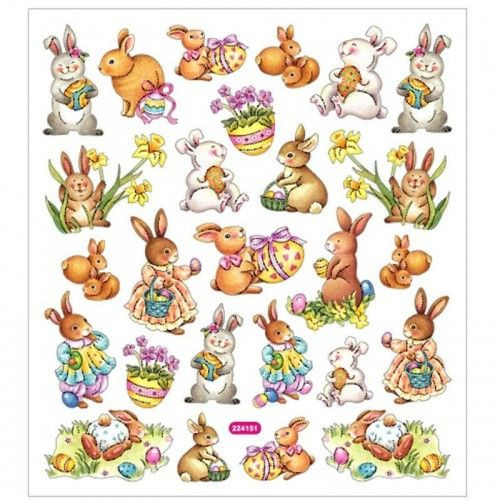 Húsvéti matricák, 1 ív, nyúl