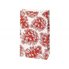 Papírtasak karácsonyi mintával, toboz