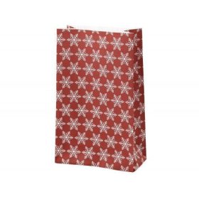 Papírtasak karácsonyi mintával, hópehely