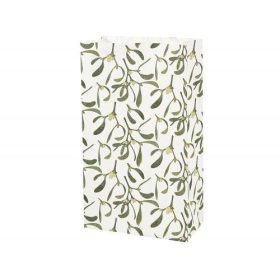 Papírtasak karácsonyi mintával, fagyöngy