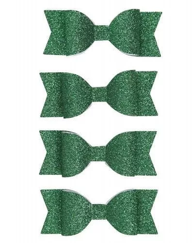 Papír masni, glitteres, 4db/cs, zöld