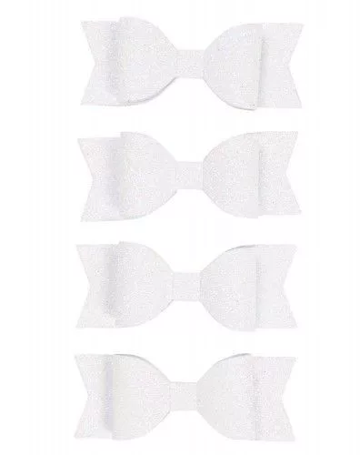 Papír masni, glitteres, 4db/cs, fehér