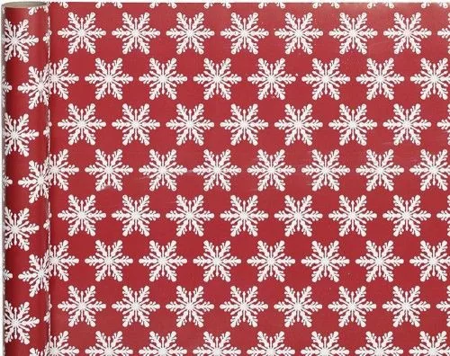 Csomagolópapír karácsonyi mintával, hópehely