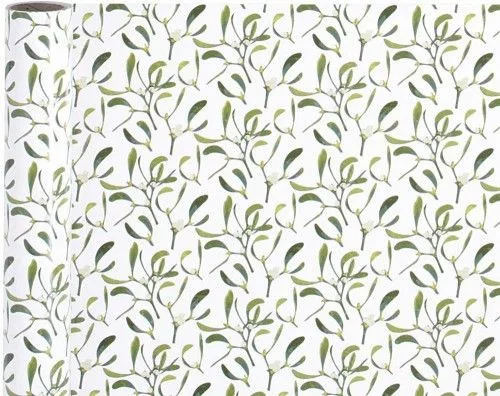 Csomagolópapír karácsonyi mintával, fagyöngy