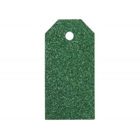 Ajándékcímke, glitteres, 15db/cs, zöld