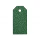 Ajándékcímke, glitteres, 15db/cs, zöld