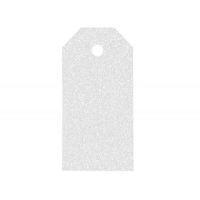 Ajándékcímke, glitteres, 15db/cs, fehér