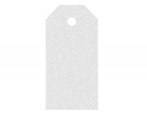 Ajándékcímke, glitteres, 15db/cs, fehér
