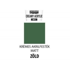 Krémes matt akrilfesték, 60ml, zöld