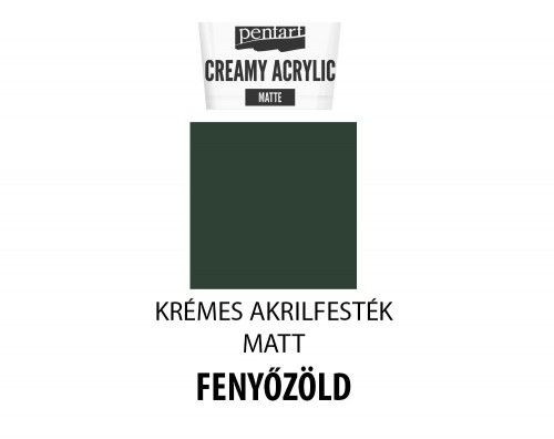 Krémes matt akrilfesték, 60ml, fenyőzöld