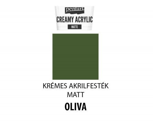 Krémes matt akrilfesték, 60ml, olíva